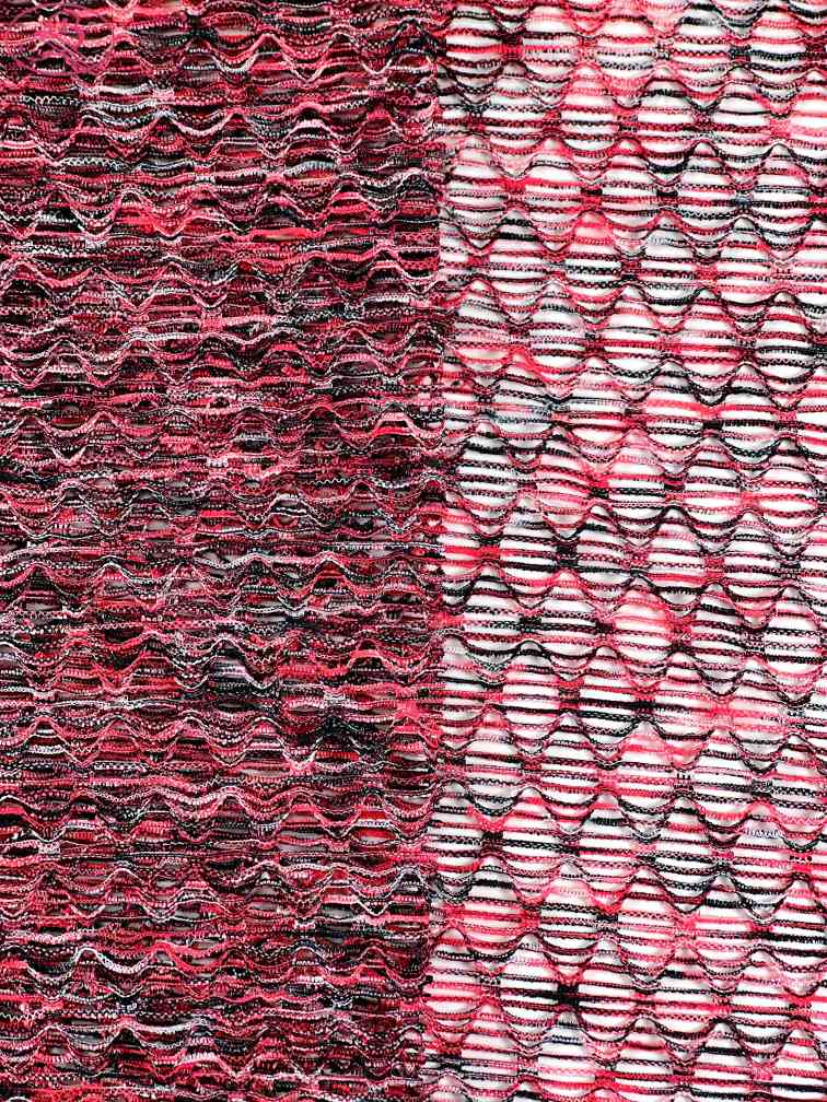 Sexy swimsuit fabric yarn-dyed mesh with high elasticity and multicolor diamond patterns.Rainbow-1 (七彩网格)