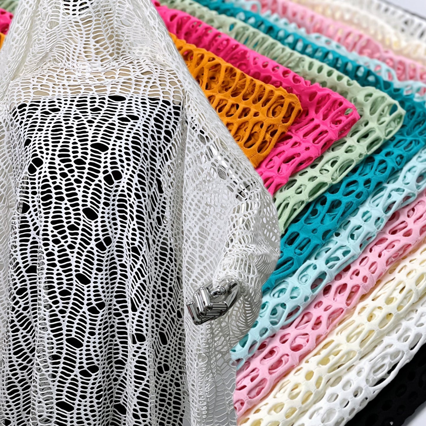 Sexy Textile 4 Way Stretch Jacquard Mesh Fabric For Swimwear Bikini Beachwear