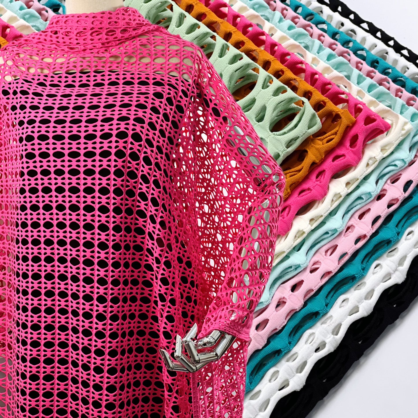 4 Way Stretch Jacquard Mesh Fabric