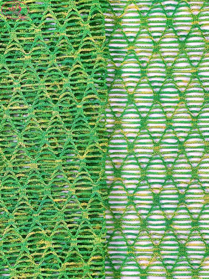 Sexy swimsuit fabric yarn-dyed mesh with high elasticity and multicolor diamond patterns.Rainbow-1 (七彩网格)