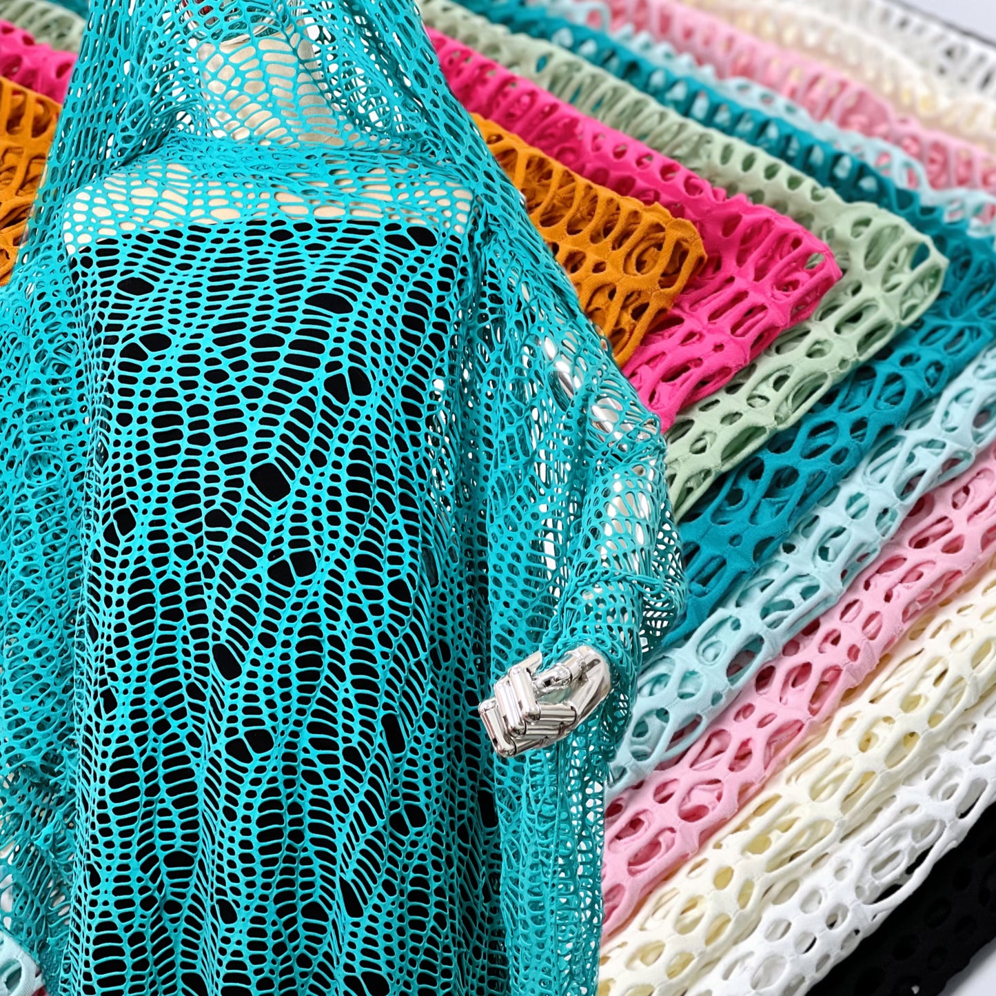 Sexy Textile 4 Way Stretch Jacquard Mesh Fabric For Swimwear Bikini Beachwear