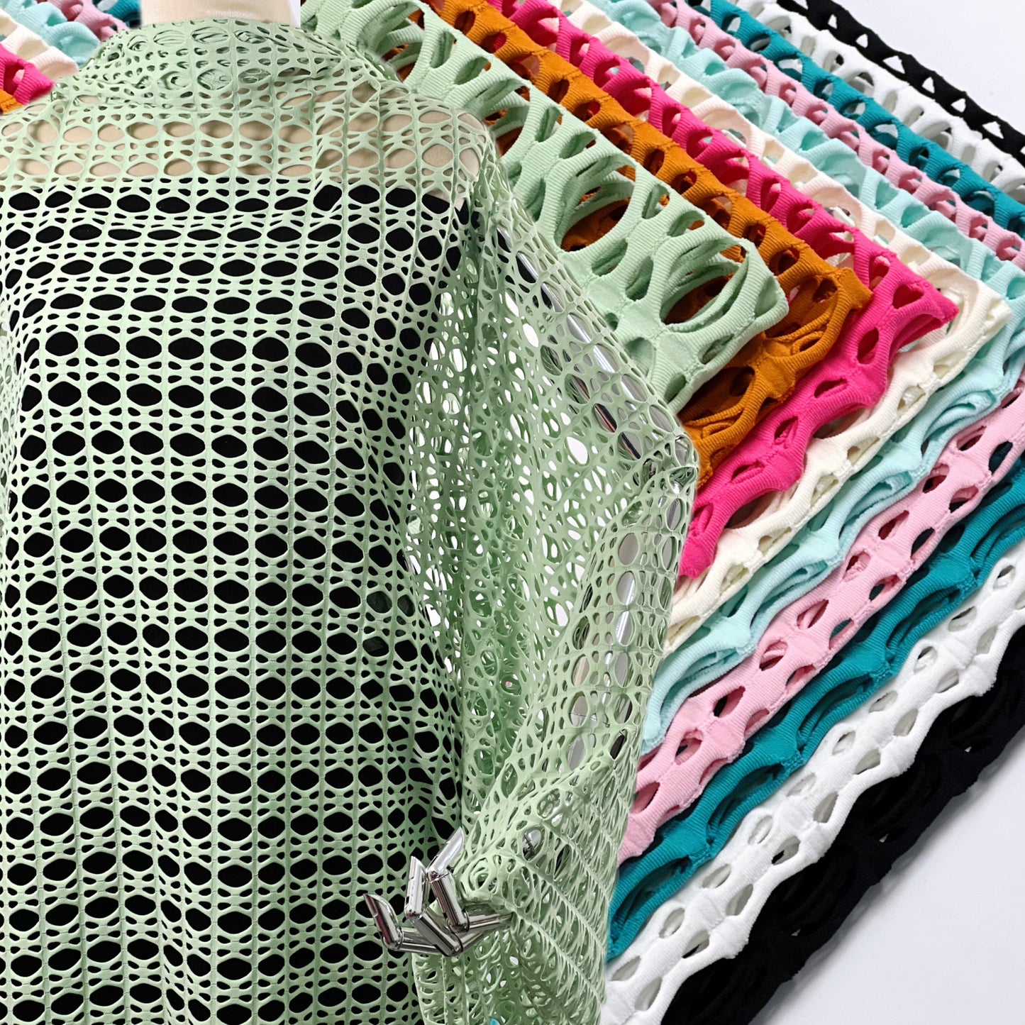4 Way Stretch Jacquard Mesh Fabric