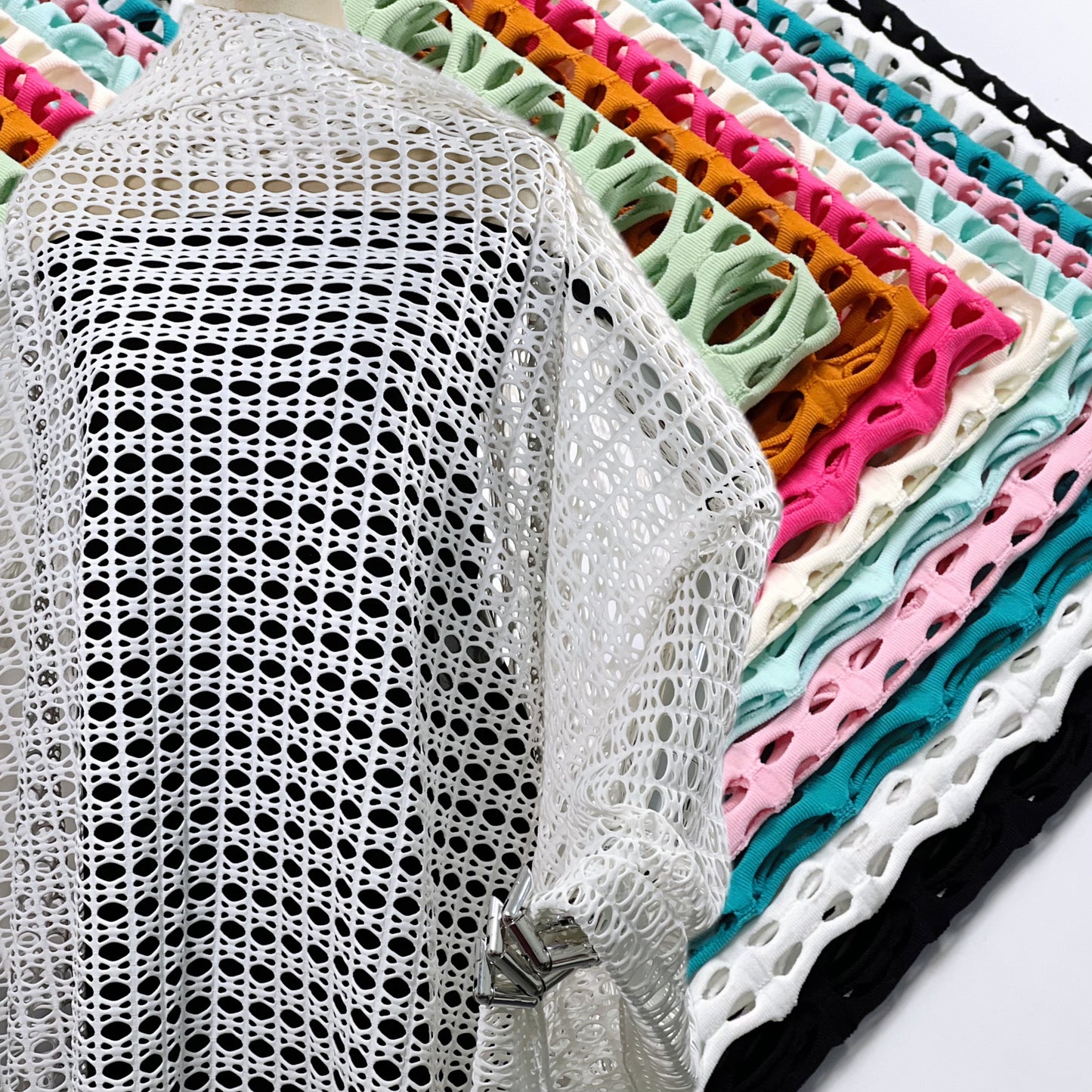 4 Way Stretch Jacquard Mesh Fabric
